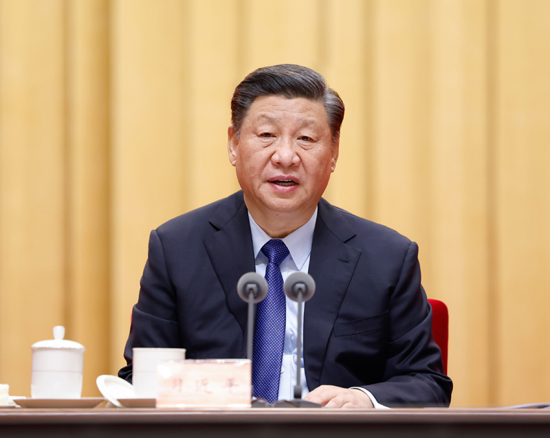 2月20日,党史学习教育动员大会在北京召开。中共中央总书记、国家主席、中央军委主席习近平出席会议并发表重要讲话。新华社记者 黄敬文 摄